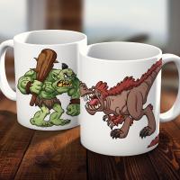 Dinazor ve Ork Çocuk Hediyelik Kupa Bardak